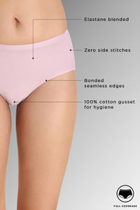 Zivame Medium Rise Full Coverage No Visible Panty Line Hipster  - Black Beauty — thumbnail 6